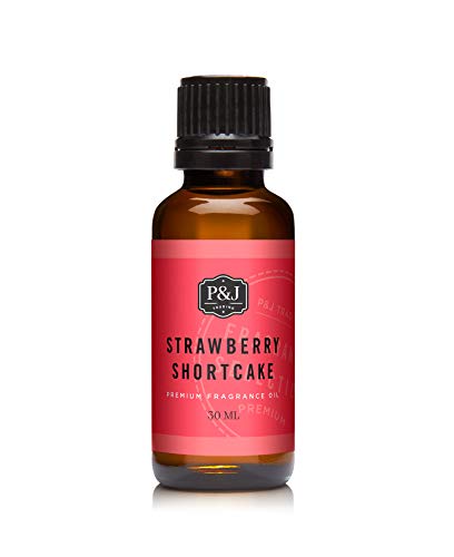 P&J Fragrance Oil: Strawberry Shortcake Oil - Candle Scents for Candle Making, Freshie Scents, Soap Making Supplies, Diffuser Oil Scents
