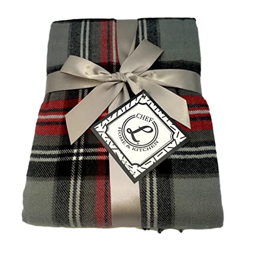 Plaid Throw Blanket: Lightweight Lap Blanket - 60" x 50" All-Season Blanket