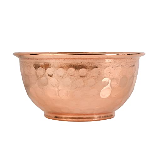 Plain Hammered Copper Offering Bowl