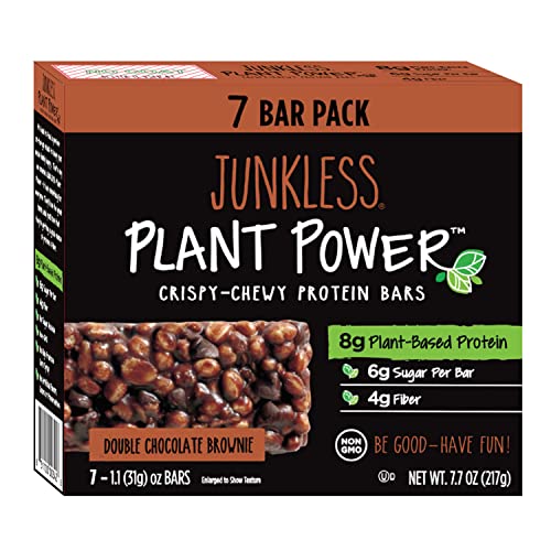 PLANT POWER Plant-Based Protein Bar (Double Chocolate Brownie, 7 Count (Case of 8))