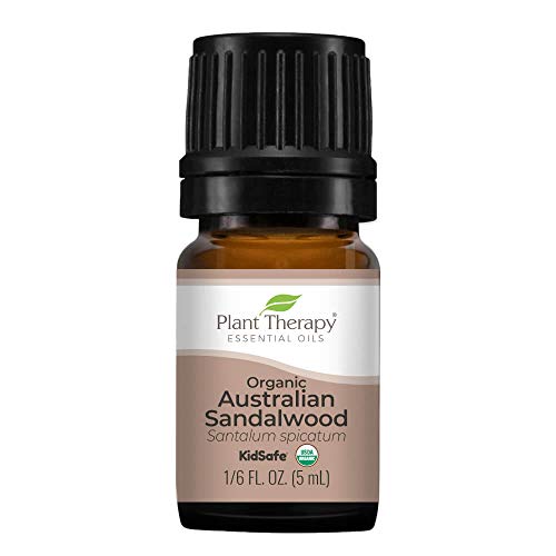 Plant Therapy Sandalwood Australian Organic Essential Oil 5 mL (1/6 oz) 100% Pure, Undiluted, Therapeutic Grade