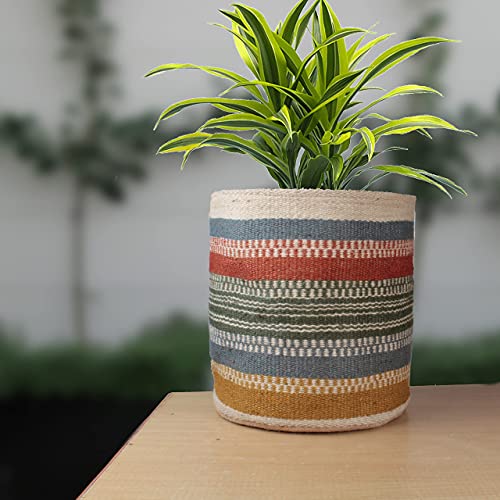 Planter Basket Modern Woven Basket for 10" Flower Pot Floor Indoor Planters