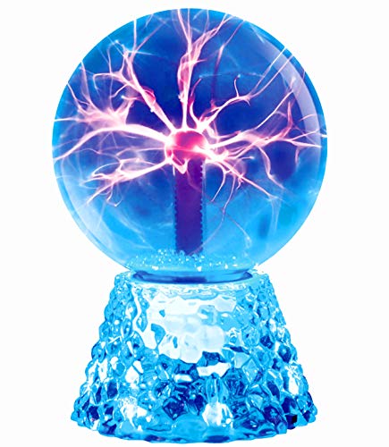 Plasma Ball, RAYWER 6 inch Touch & Sound Sensitive Plasma Globe, Blue Nebula Novelty Lamp, Christmas, Party, Gift, Decoration