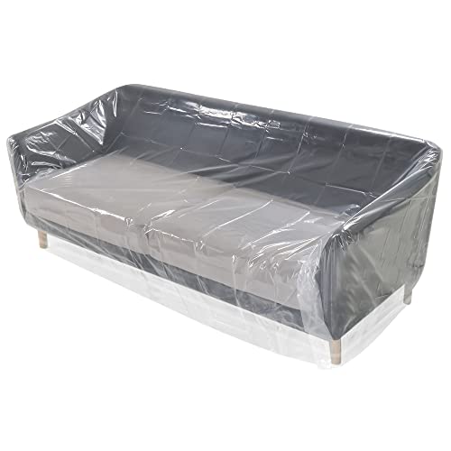 Plastic Couch Cover for Moving - 6 mil Thick Waterproof Recliner, Armchair Slipcover