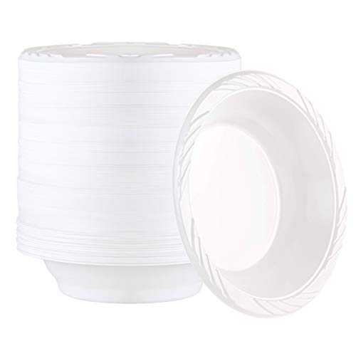 PLASTICPRO 18 oz Disposable White Plastic Soup Bowls