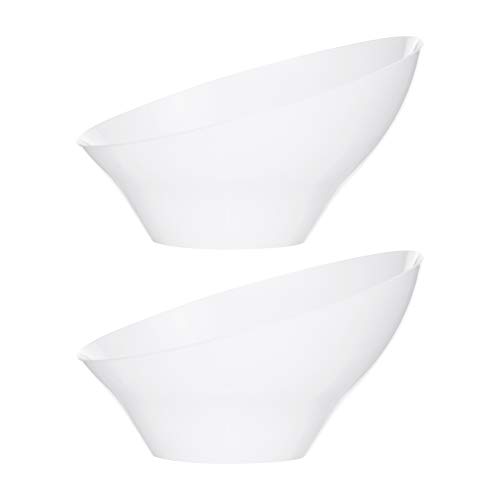 PLASTICPRO Disposable Angled Plastic Bowls