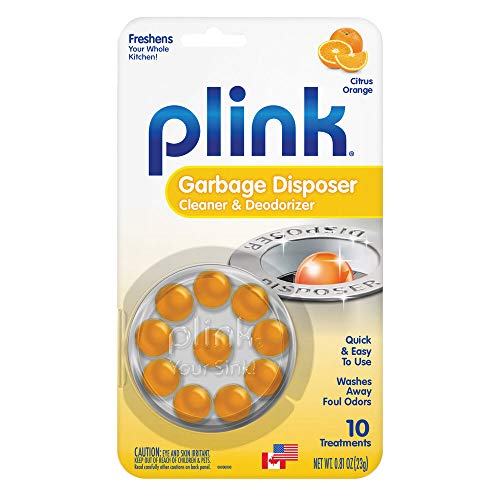Plink 10 Treatment Pack Garbage Disposal Cleaner & Disposer Deodorizer - Orange