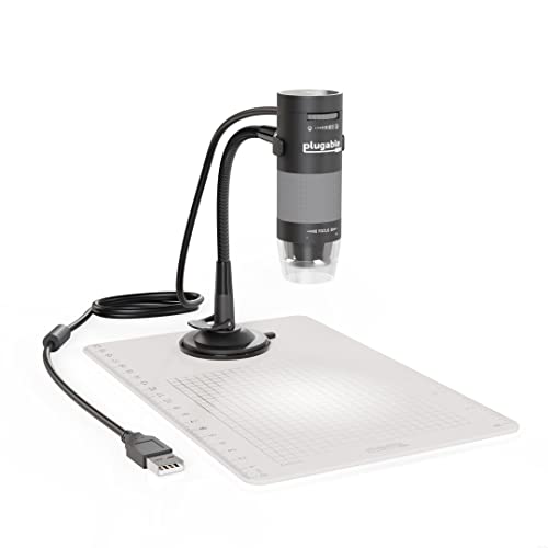 Plugable USB Digital Microscope with Flexible Arm Observation Stand