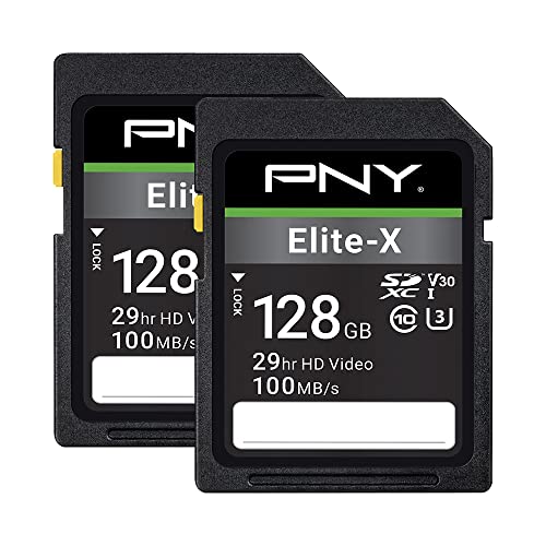 PNY 128GB Elite-X SDXC Memory Card 2-Pack