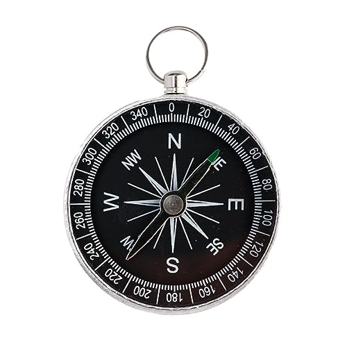 Pocket Compass Keychain,Camping Survival Compass Ring Key Chain Compass,Lightweight Key Ring,Mini Metal Aluminum Alloy Compass Hiking Camping Survival Gadget