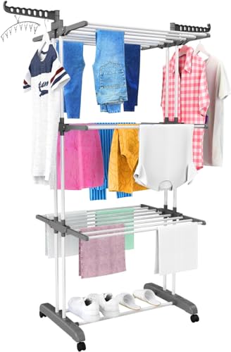 Pogala Clothes Drying Rack: Foldable Indoor/Outdoor Laundry Rack