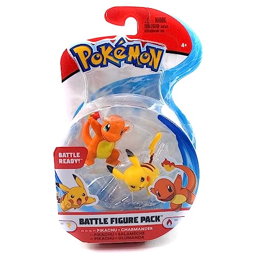 Pokemon Battle Feature Figure - Pikachu and Charmander