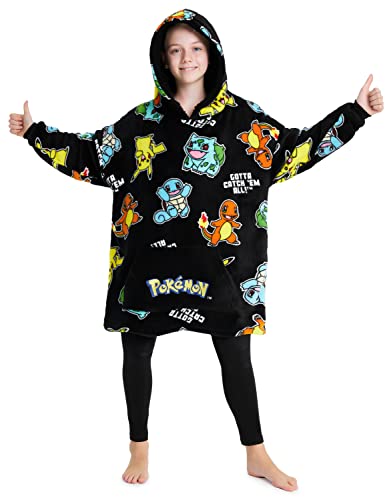 Pokemon Oversized Hoodie Blanket for Kids, Pikachu Gifts