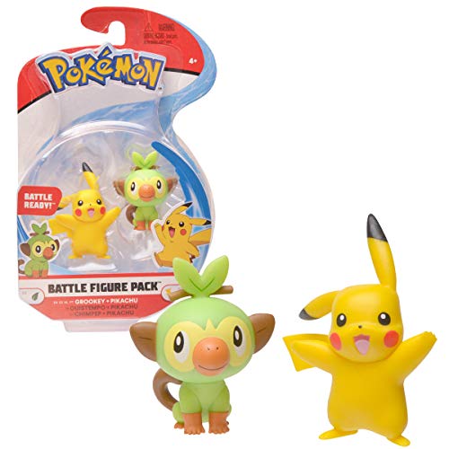 Pokemon Sword and Shield Figures - Pikachu and Grookey 2-Inch