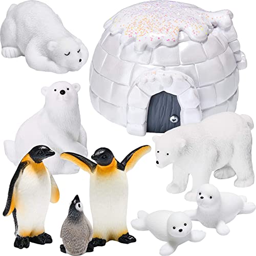 Polar Animal Toy Figurines Set