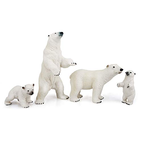 Polar Bear Figurines Toy Set