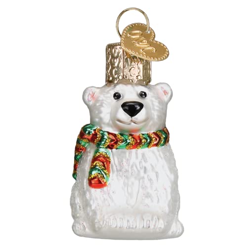 Polar Bear Glass Blown Ornament