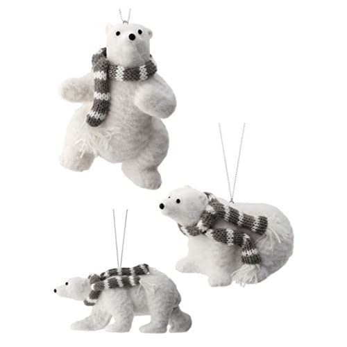 Polar Bears Scarf Ornament Set