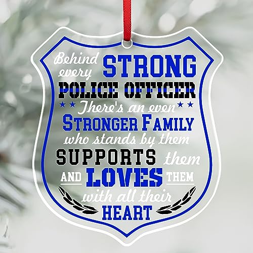 Police Christmas Ornament - Thin Blue Line Decoration
