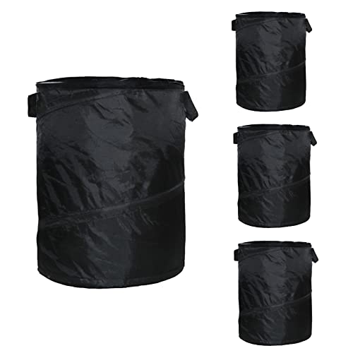 Wakeman Collapsible Trash Can Pop Up 44 Gal Outdoor Portable Garbage Can with Zippered Lid