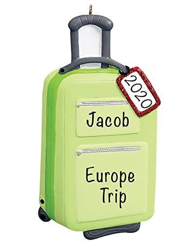 Polyresin Travel Suitcase Ornament – Personalized Travel Ornaments 2022