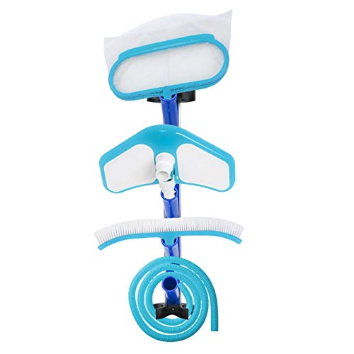 Pool Cleaning Supplies Rack Organizer Hanger Caddy, Blue