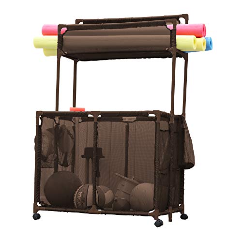 Pool Storage Equipment Organizer Holder - Double Decker Bin