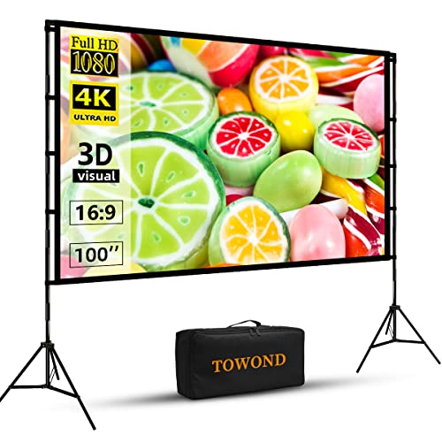 Portable 100 inch Projector Screen with Stand