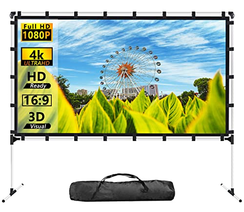 Portable 120 Inch Projector Screen and Stand