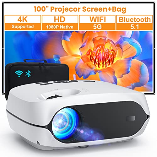 Portable 5G WiFi Bluetooth Projector