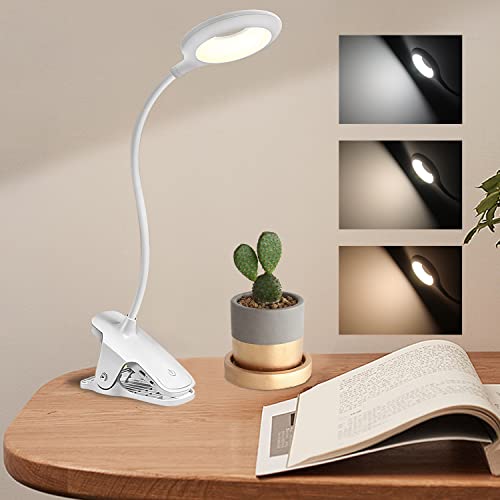 Portable Clip LED Light Desk Lamp: Study & Work