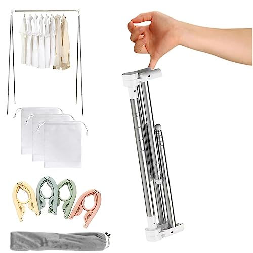 Portable Clothes Rack for Travel, Camping, and More