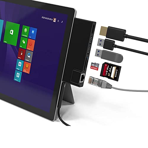 Portable Dock for Surface Pro 4/5/6 USB Hub Docking Station