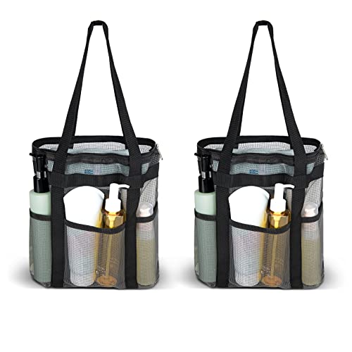 Portable Mesh Shower Caddy with 4 Pockets