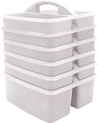 Portable Plastic Storage Caddy 6-Pack for Organization