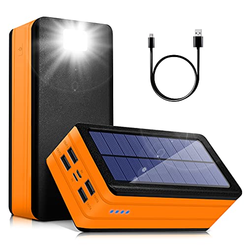 Portable Solar Phone Charger with Flashlight