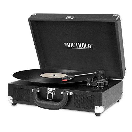 Portable Suitcase Record Player with Built-in Speakers
