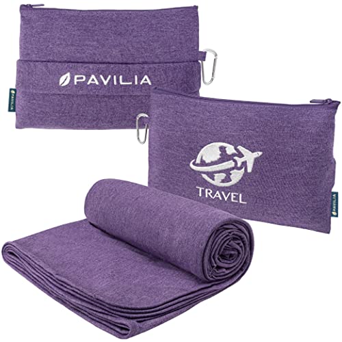 Portable Travel Blanket and Pillow Set - Purple