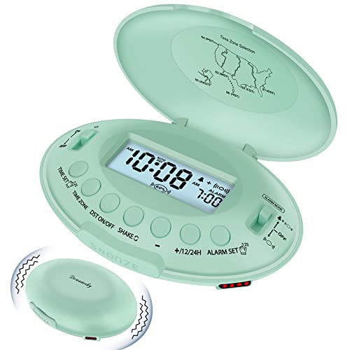 Portable Vibrating Alarm Clock for Heavy Sleepers and the Hearing Impaired
