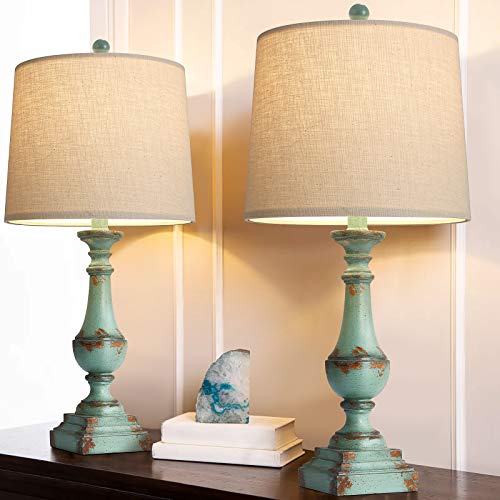 PORTRES Rustic Table Lamp Set of 2