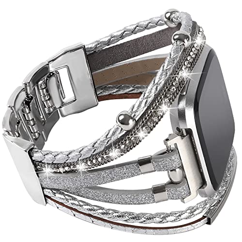 Posh Leather Bands for Fitbit Versa - Multilayer Wrap Bracelet