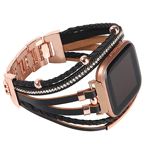 Posh Leather Bands for Fitbit Versa Smart Watch