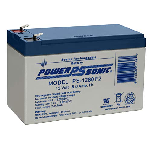 Power Sonic 12V 8AH F2 SLA Replacement Battery for Razor E325 Electric Scooter