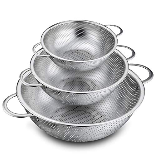 P&P CHEF Stainless Steel Colander Set of 3