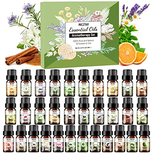 Premium Essential Oil Kit - 32PCS Set for Candle Making, Diffusers, Massages, Aromatherapy