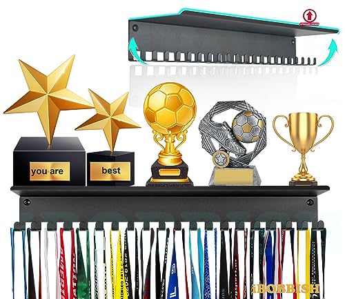 Premium Non-Slip Medal Hanger Display Trophy Shelf