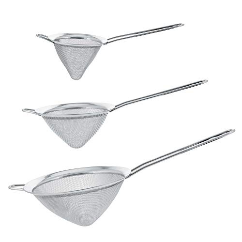 Premium Quality Extra Fine Twill Mesh Stainless Steel Conical Strainers