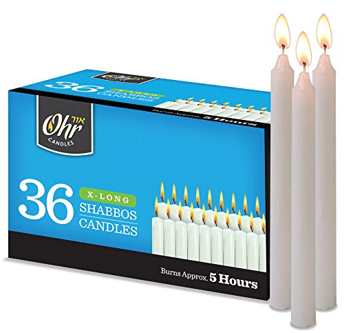Premium Quality White Taper Candles - 36 Pack