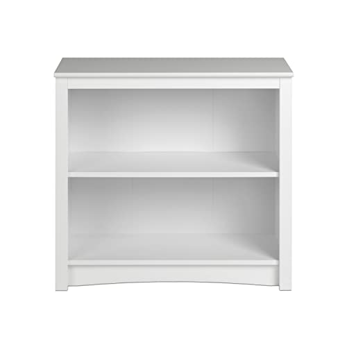 Prepac Home Office 2-Shelf Bookcase, White