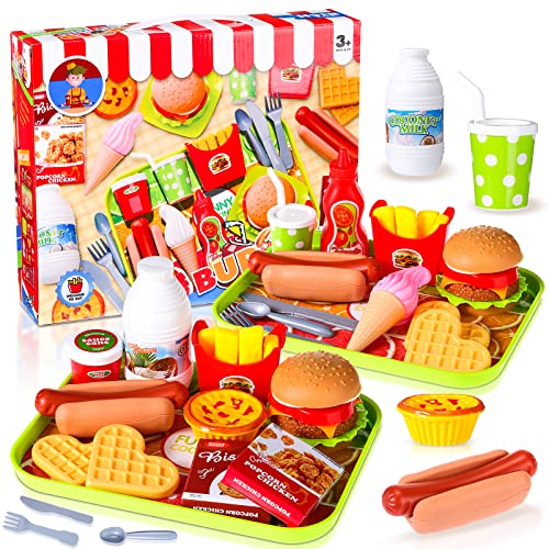 Pretend Play Food Toys Set for Kids Kitchen